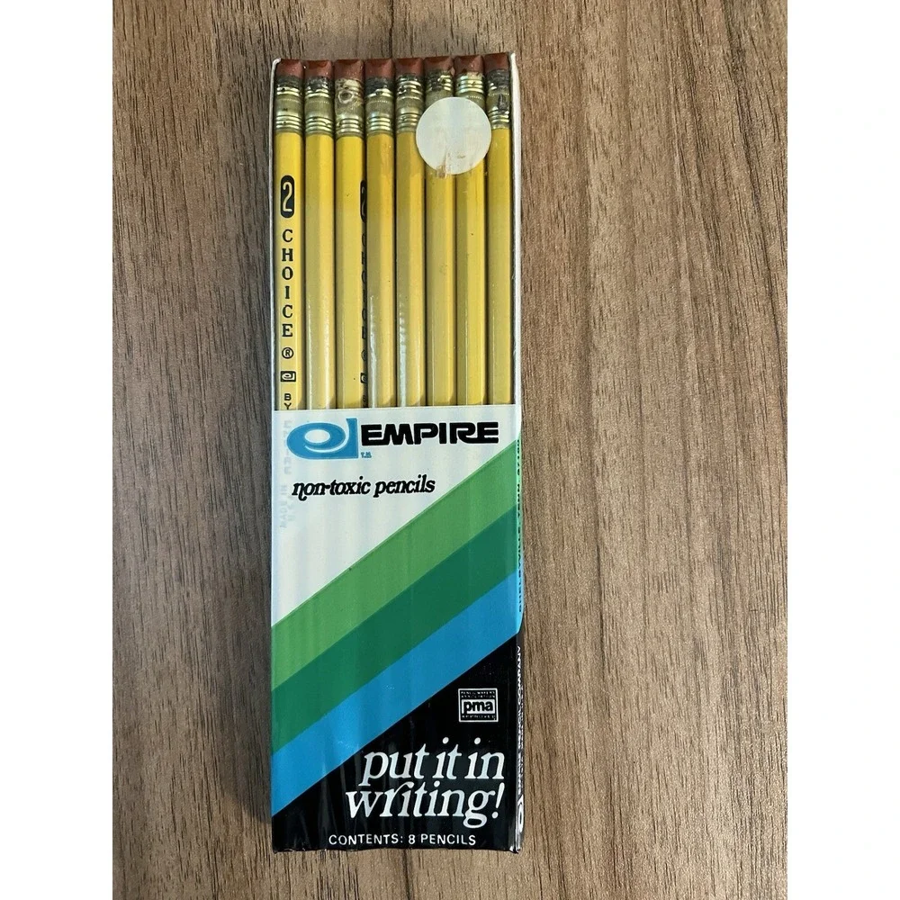 Empire Pencils Put It‎ In Writing Pack 10 Med #2 Lead Non-Toxic NOS Vintage USA